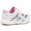 Adidas Adizero Adios Pro 4 - White/Pink/Silver — calcanhar em perspectiva