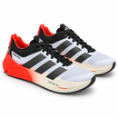 Adidas Adizero Dropset Elite – White Black Orange: par em três quartos