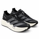 Adidas Adizero Dropset Elite – Black White Gray: par em três quartos
