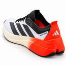 Adidas Adizero Dropset Elite – White Black Orange: vista traseira em três quartos