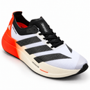 Adidas Adizero Dropset Elite – White Black Orange: vista frontal direita