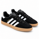 Adidas Gazelle Indoor - Black White: par em três quartos
