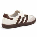 Adidas Samba Jane Off White Brown: traseira em perspectiva
