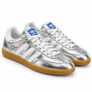 Adidas Samba OG Metallic Silver: par em três quartos