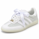 Adidas Samba OG Textura - Branco - vista frontal em três quartos em fundo branco