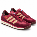 Adidas SL 72 Burgundy Beige: par em três quartos