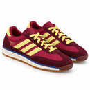 Adidas SL 72 – Burgundy Yellow: par em três quartos