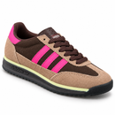 Adidas SL 72 em Couro – Tan Pink Mint — vista frontal direita