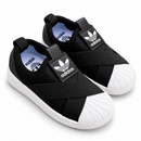 Adidas Slip On Infantil - Black White — 2