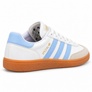 Adidas Spezial Sintético White Baby Blue: vista traseira em três quartos