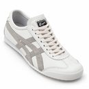 Asics Onitsuka Tiger Couro - Off White/Gray - vista frontal oposta em três quartos