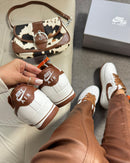 Nike Air force f1 luxo - Branco/chocolate