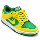 Dunk Low Pro Brasil – frontal em três-quartos à direita com cadarço Yellow