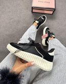 Tênis casual quenz miu miu - Preto