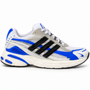 Adidas x Pharrell Jellyfish White & Blue — vista lateral em fundo branco