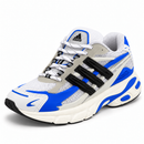 Adidas x Pharrell Jellyfish White & Blue — frente esquerda em fundo branco