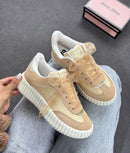 Tênis casual quenz miu miu - Dakar palha/ amêndoa / ouro