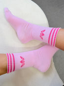 Meia Adidas Pink — foto original em uso