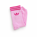 Meia Adidas Pink — detalhe do cano e emblema