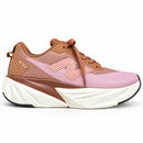 New Balance FuelCell Rebel V5 Caramelo/Rosê — lateral, ponta para a direita