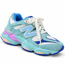 New Balance 9060 Sky Lilac — vista frontal oblíqua com a ponta à direita