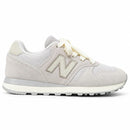 New Balance 574 Off/Cinza — vista lateral com a ponta à direita