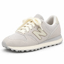 New Balance 574 Off/Cinza — vista frontal oblíqua da outra face externa