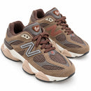 New Balance 9060 Chocolate — par em três quartos