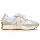 New Balance 327 Branco/Off — vista lateral com a ponta à direita