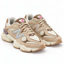 New Balance 9060 Areia — par em três quartos