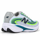 New Balance Elipse - Verde/Azul/Branco - traseira em três quartos