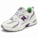 New Balance 530 studio front three-quarter view, toe facing lower left