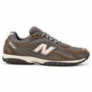 New Balance 204L Leather – Coffee, Graphite & Rose — foto 1 em fundo branco