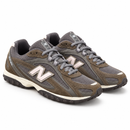 New Balance 204L Leather – Coffee, Graphite & Rose — foto 2 em fundo branco