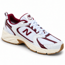 New Balance 530 Branco/Bordo - vista frontal medial