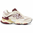 New Balance 9060 – Beige & Burgundy — foto 1 em fundo branco