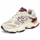 New Balance 9060 – Beige & Burgundy — foto 3 em fundo branco