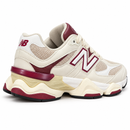 New Balance 9060 – Beige & Burgundy — foto 5 em fundo branco