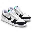 Nike Dunk Low Pro Luxo Branco Preto Cinza - foto de estúdio 2