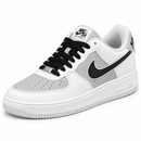 Nike Air Force F1 Prime - White Gray Black - vista 3
