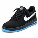 Nike Air Force F1 Black Sky Blue — vista de estúdio 3