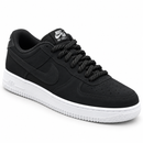 Nike Air Force F1 Nobuck Preto - frente direita