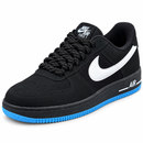 Nike Air Force Nobuck Black Sky Blue - vista frontal esquerda