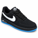 Nike Air Force Nobuck Black Sky Blue - vista frontal direita
