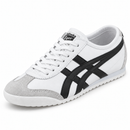 Onitsuka Tiger Leather White: vista frontal esquerda, calcanhar fiel ao original