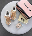 Tênis casual quenz miu miu - Dakar palha/ amêndoa / ouro