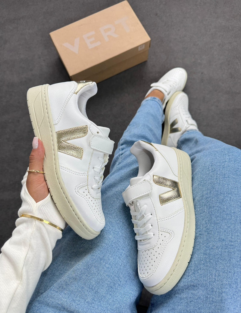 Vert V-10 Velcro - branco/ ouro
