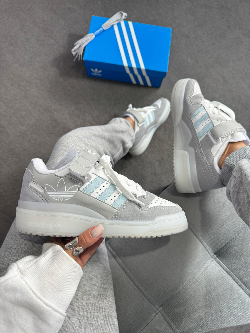 Adidas fórum low Velcro -  cinza/ azul