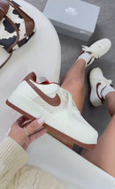 Nike Air force F1 Premium - Off/White/Castanho