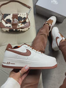Nike Air force f1 luxo - Branco/chocolate